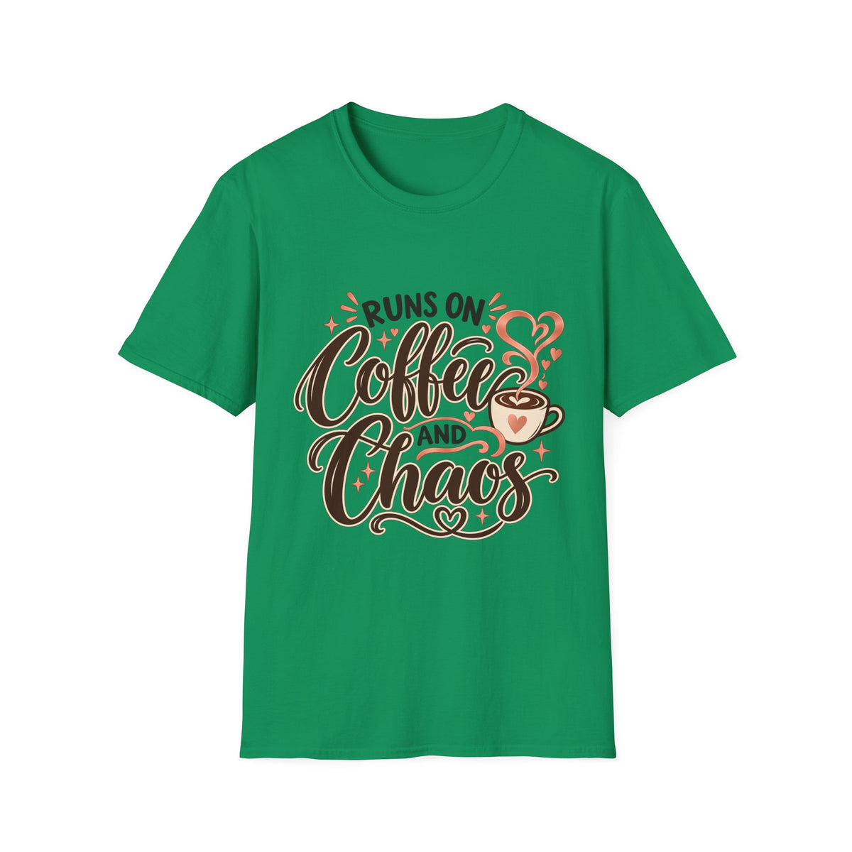Runs on Coffee and Chaos Mom T-Shirt