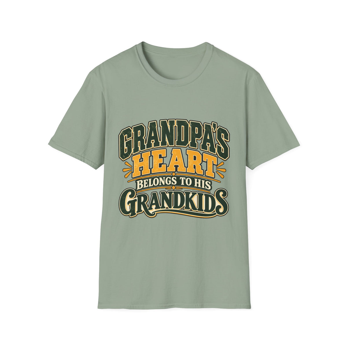 Grandpa's Heart Belongs to Grandkids T-Shirt