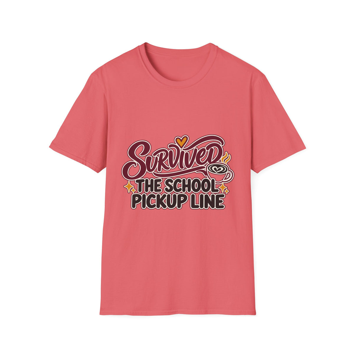 Survived the School Pickup Line Mom T-Shirt