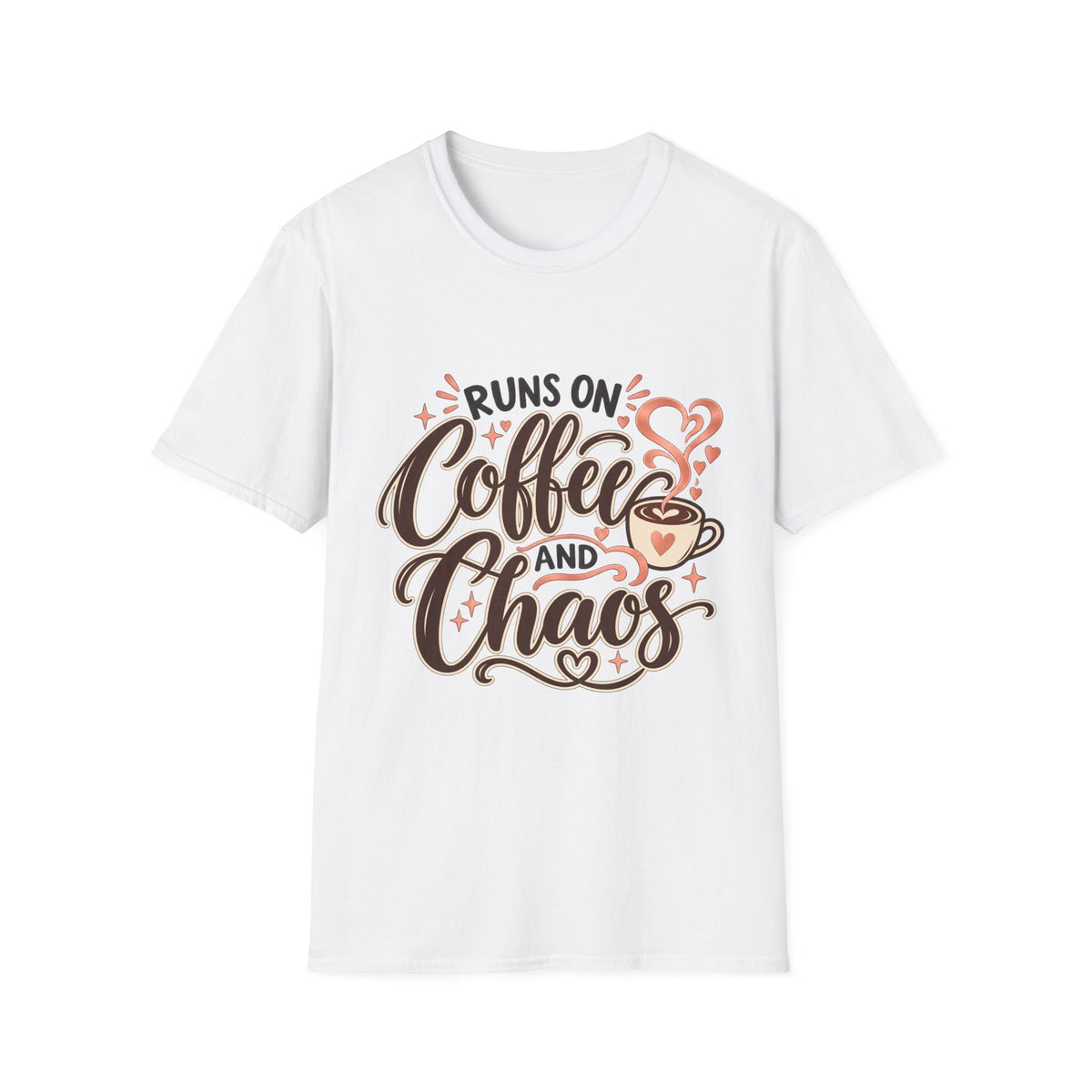 Runs on Coffee and Chaos Mom T-Shirt