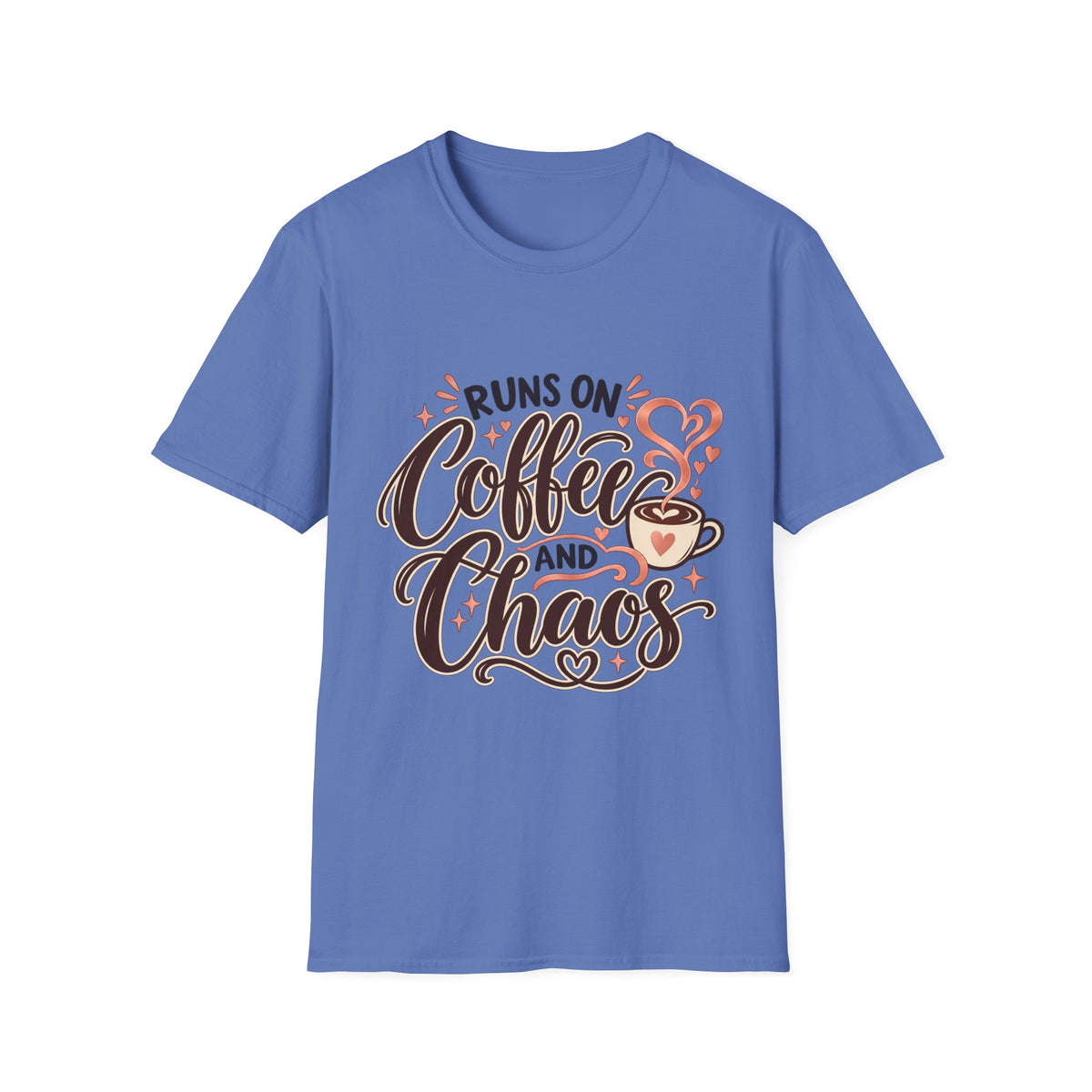 Runs on Coffee and Chaos Mom T-Shirt