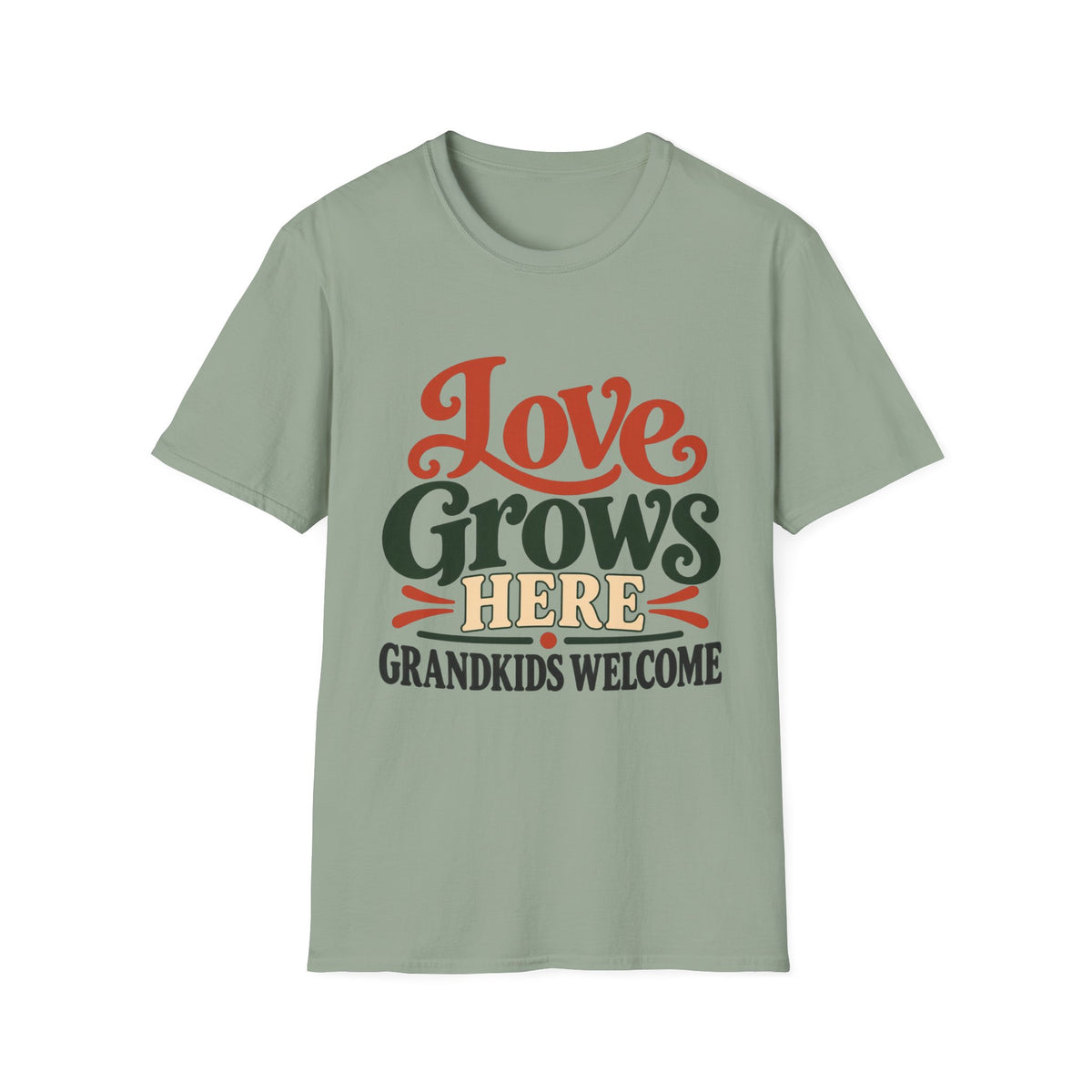 Love Grows Here, Grandkids Welcome T-Shirt