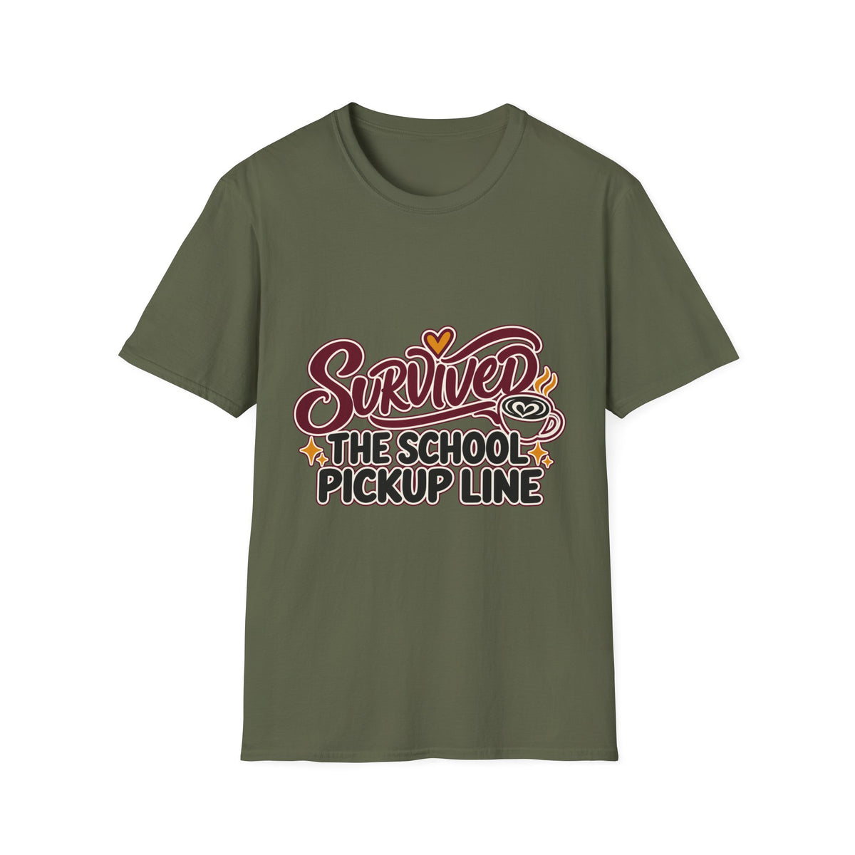 Survived the School Pickup Line Mom T-Shirt