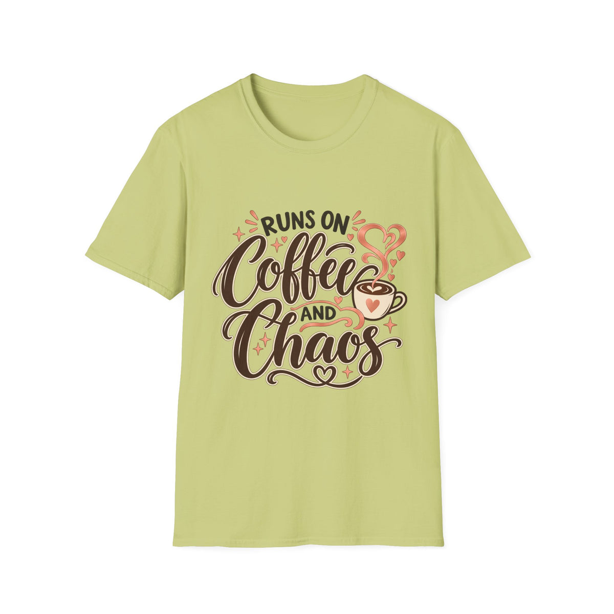 Runs on Coffee and Chaos Mom T-Shirt