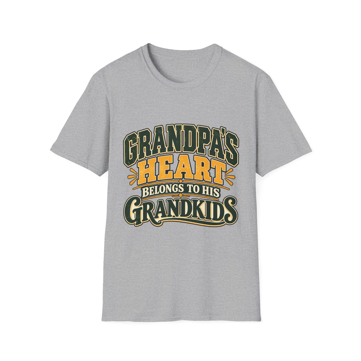 Grandpa's Heart Belongs to Grandkids T-Shirt