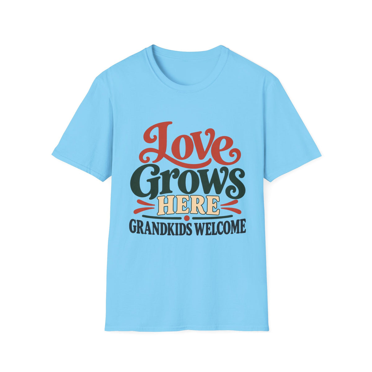 Love Grows Here, Grandkids Welcome T-Shirt