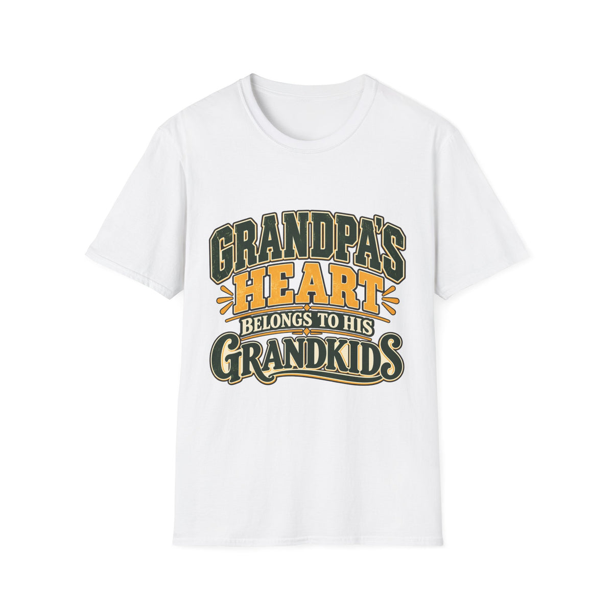 Grandpa's Heart Belongs to Grandkids T-Shirt