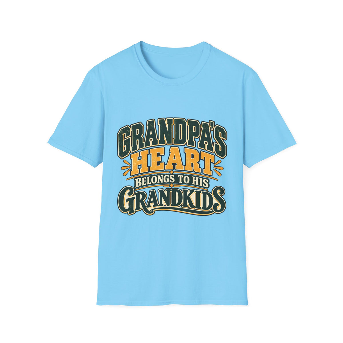 Grandpa's Heart Belongs to Grandkids T-Shirt