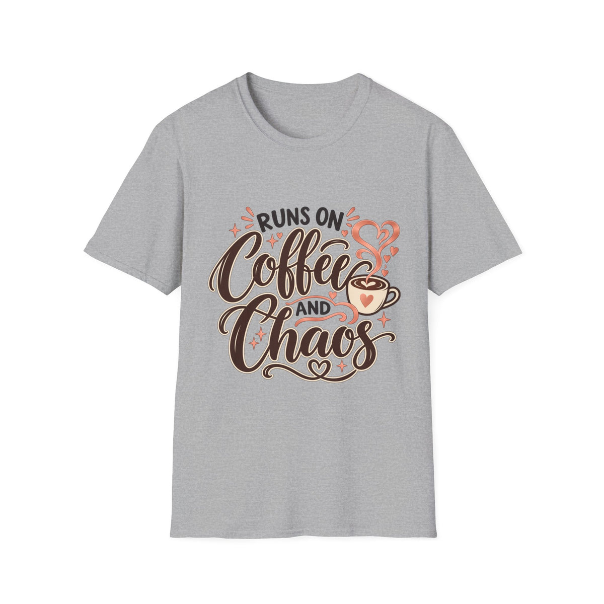 Runs on Coffee and Chaos Mom T-Shirt