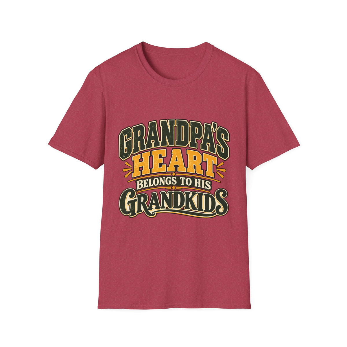 Grandpa's Heart Belongs to Grandkids T-Shirt
