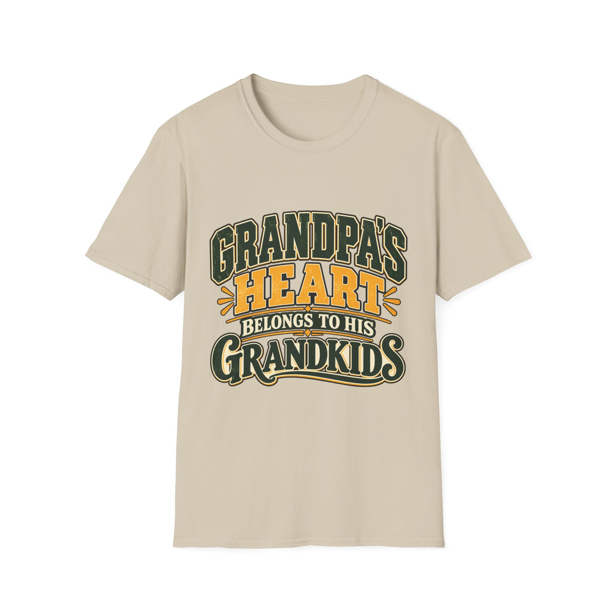 Grandpa's Heart Belongs to Grandkids T-Shirt