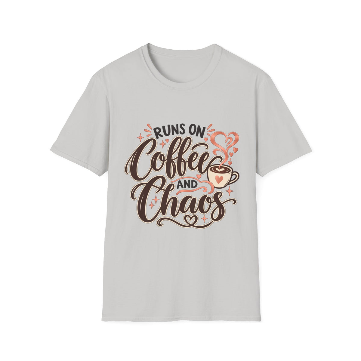 Runs on Coffee and Chaos Mom T-Shirt