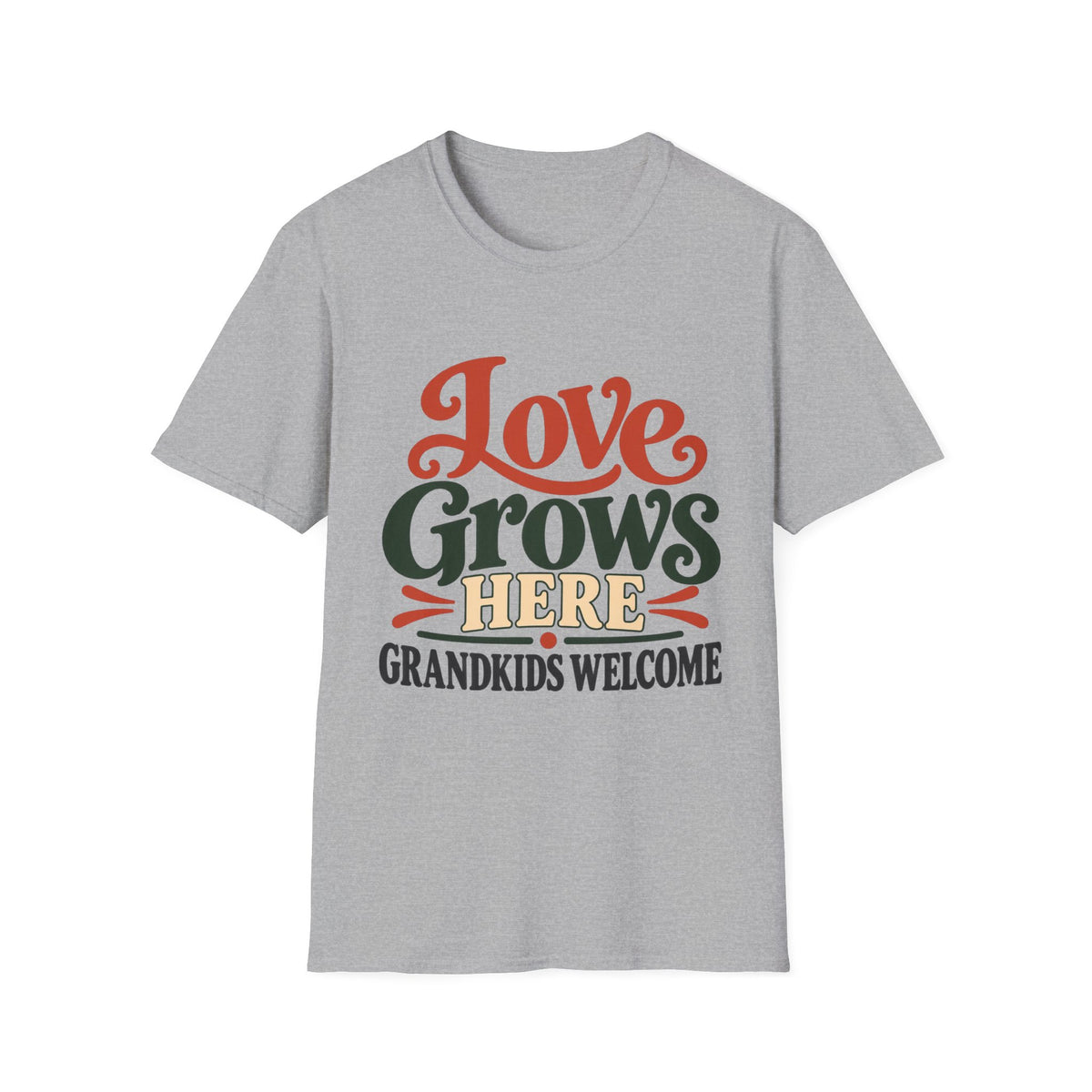 Love Grows Here, Grandkids Welcome T-Shirt