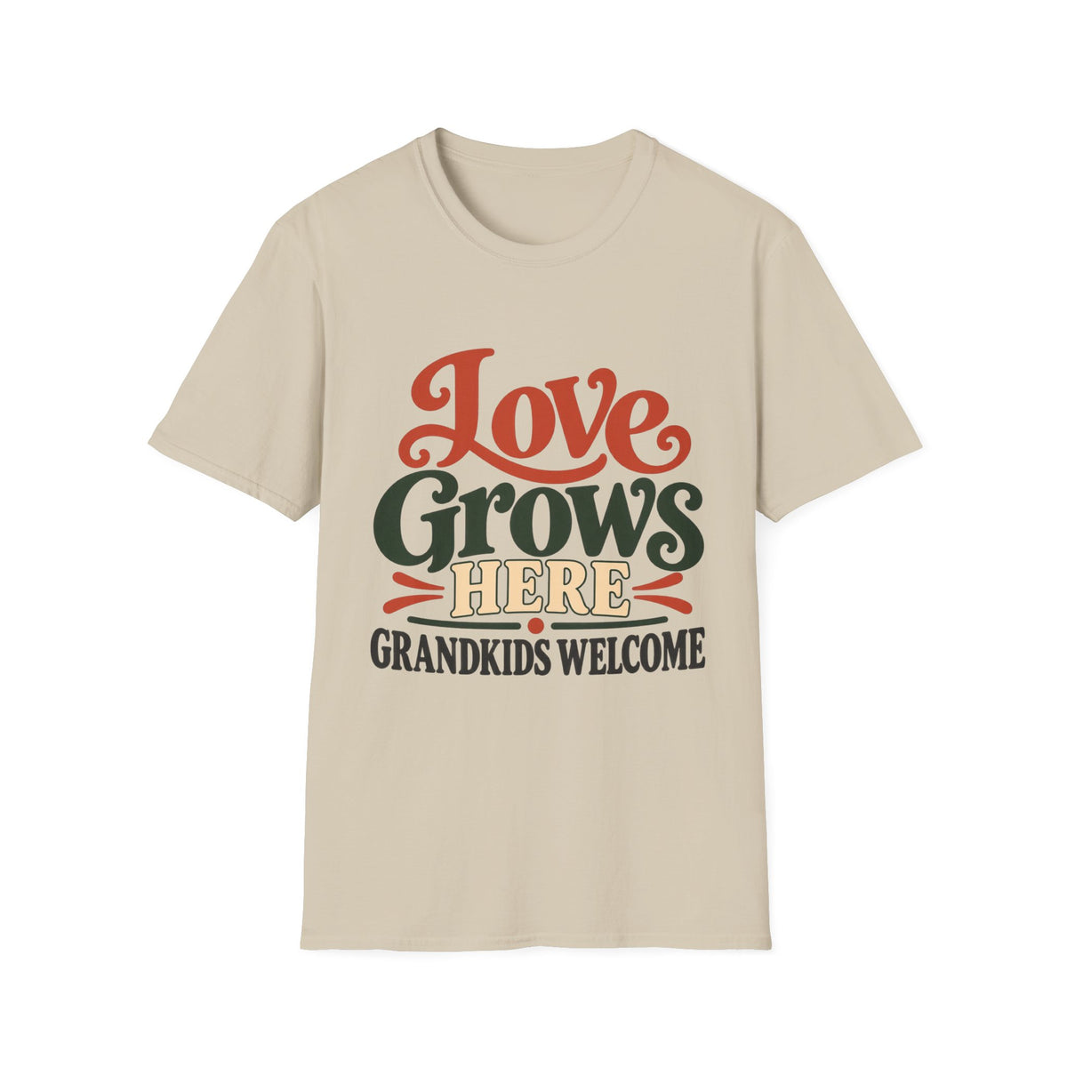 Love Grows Here, Grandkids Welcome T-Shirt