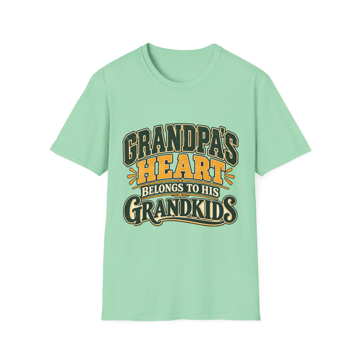 Grandpa's Heart Belongs to Grandkids T-Shirt