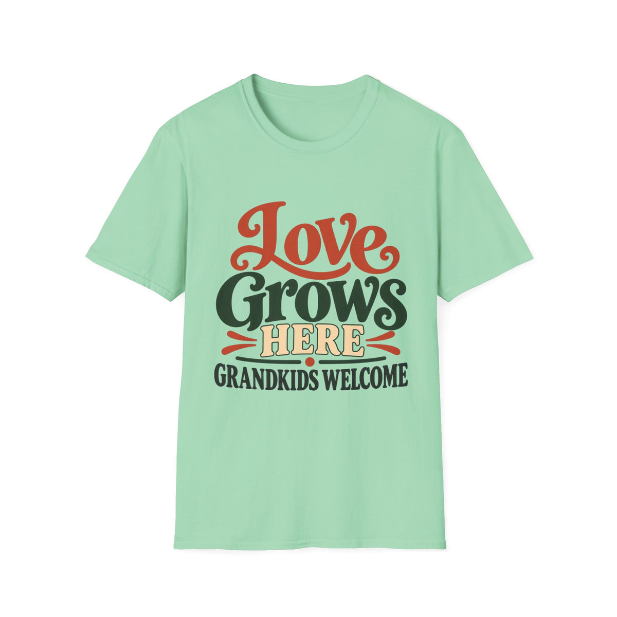 Love Grows Here, Grandkids Welcome T-Shirt