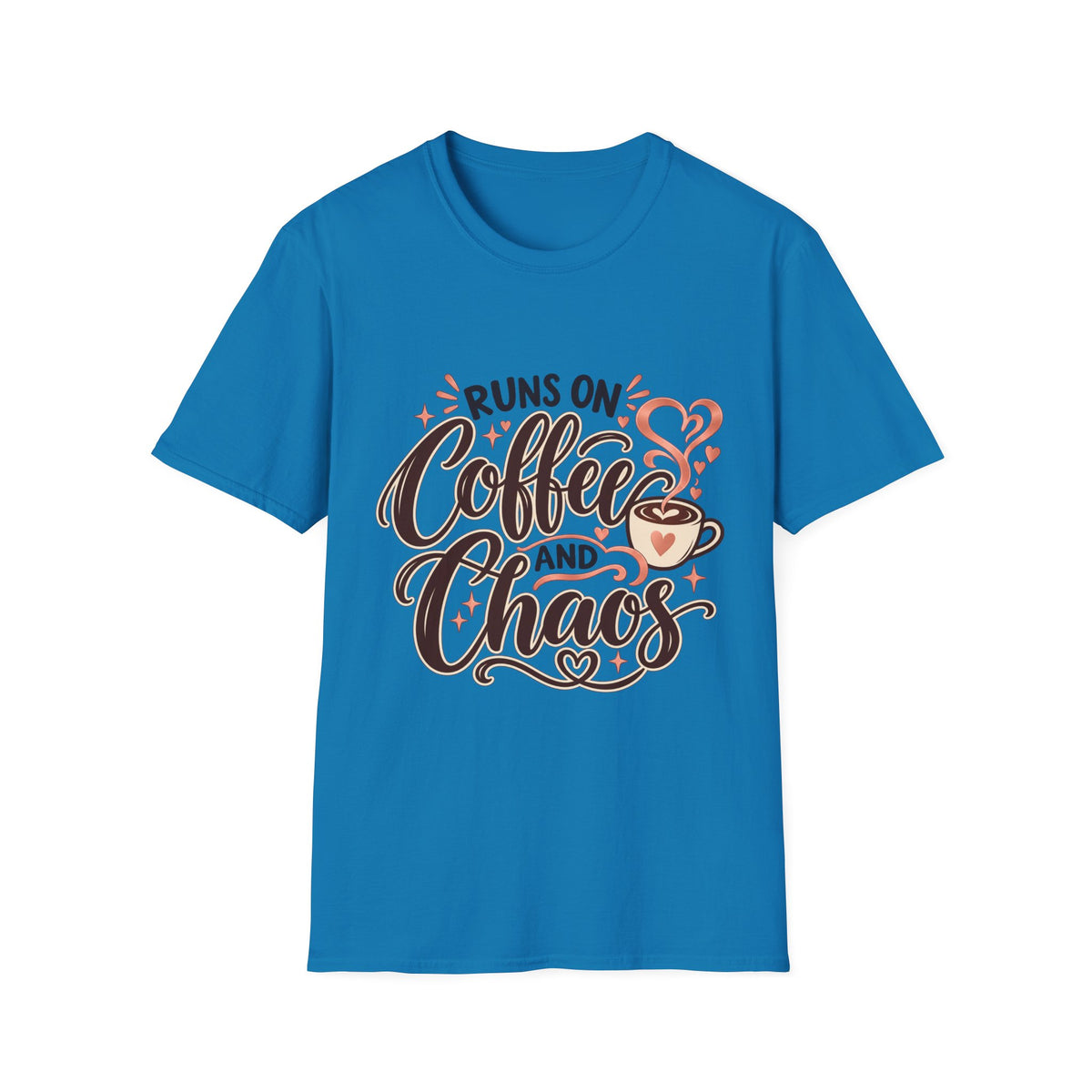 Runs on Coffee and Chaos Mom T-Shirt