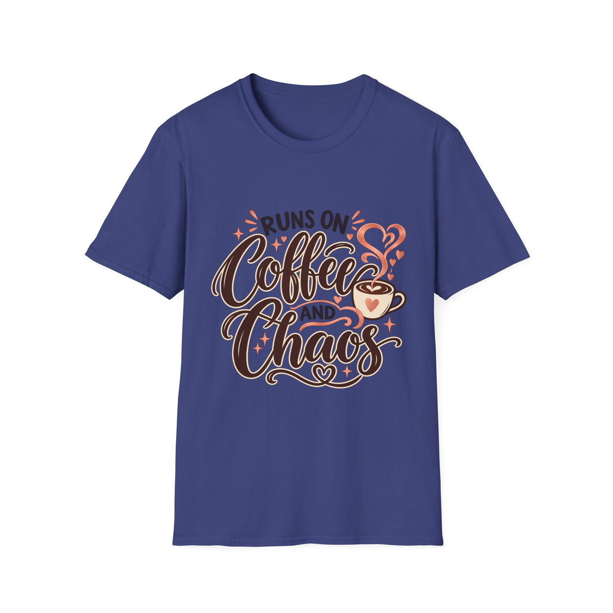 Runs on Coffee and Chaos Mom T-Shirt