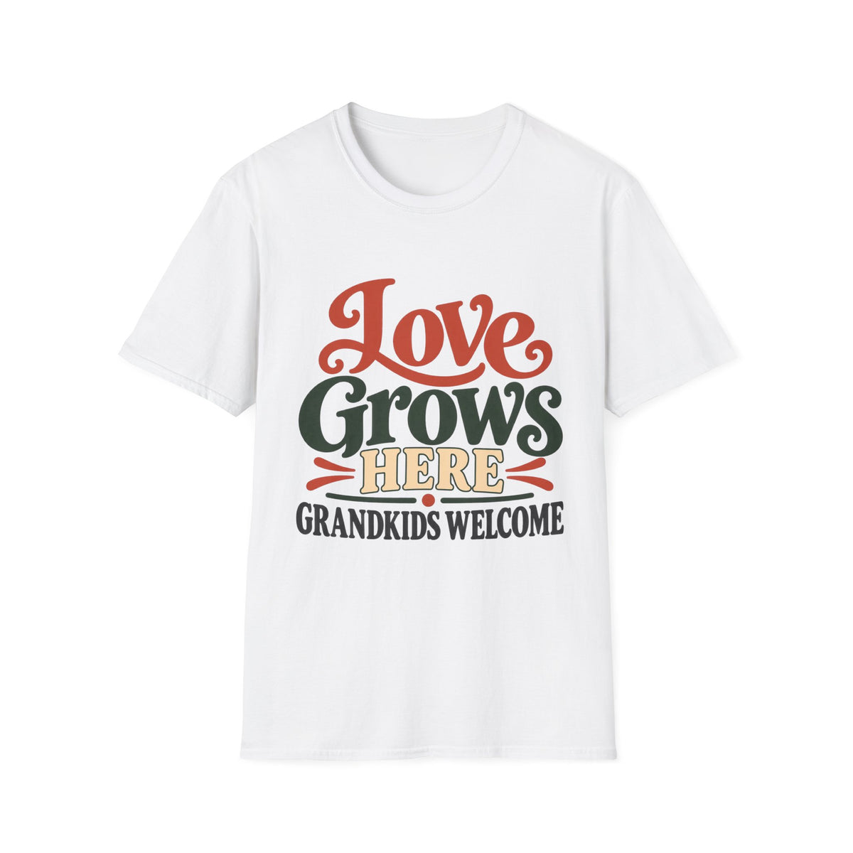 Love Grows Here, Grandkids Welcome T-Shirt