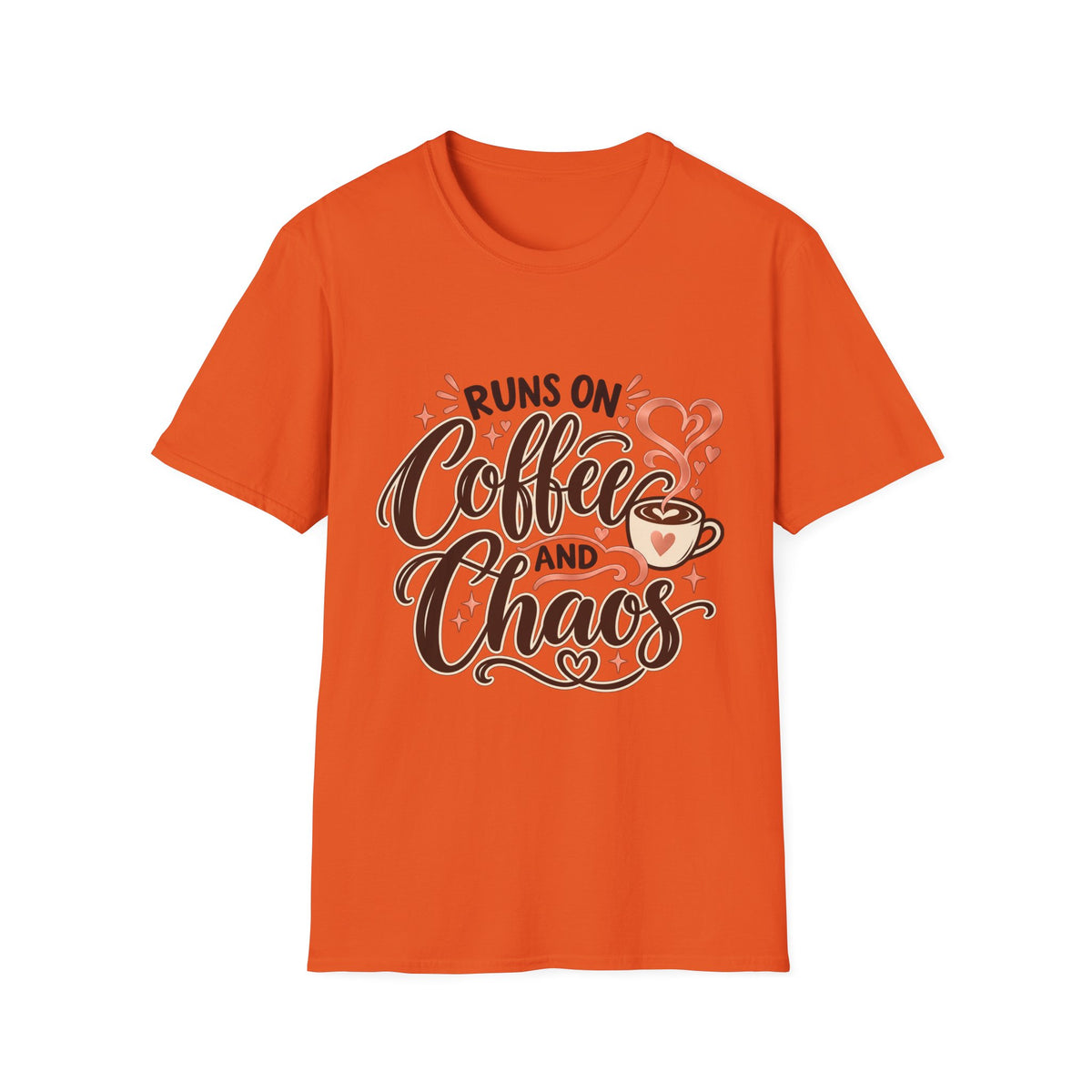 Runs on Coffee and Chaos Mom T-Shirt