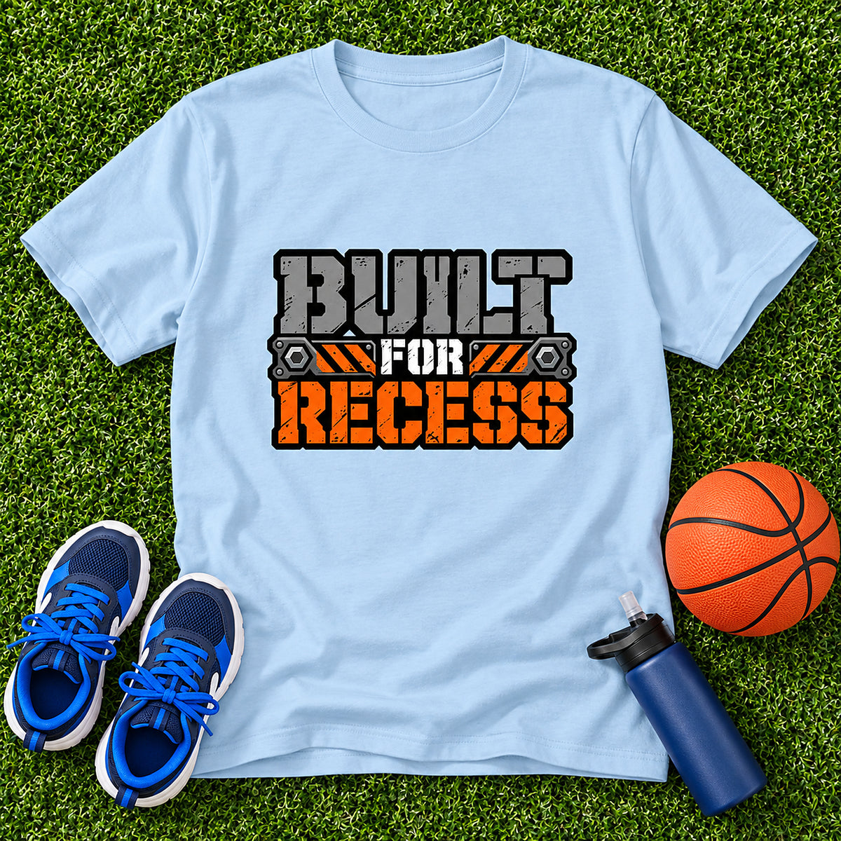 Built For Recess Boys T-Shirt - Light Blue
