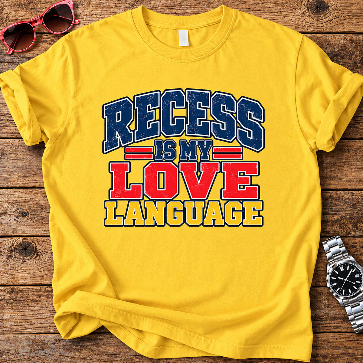 Recess Is My Love Language Parent T-Shirt - Daisy