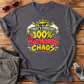 Today's Forecast: 100% Playground Chaos Parent T-Shirt - Charcoal