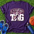 Undefeated At Tag Boys T-Shirt (Red & White) - Purple