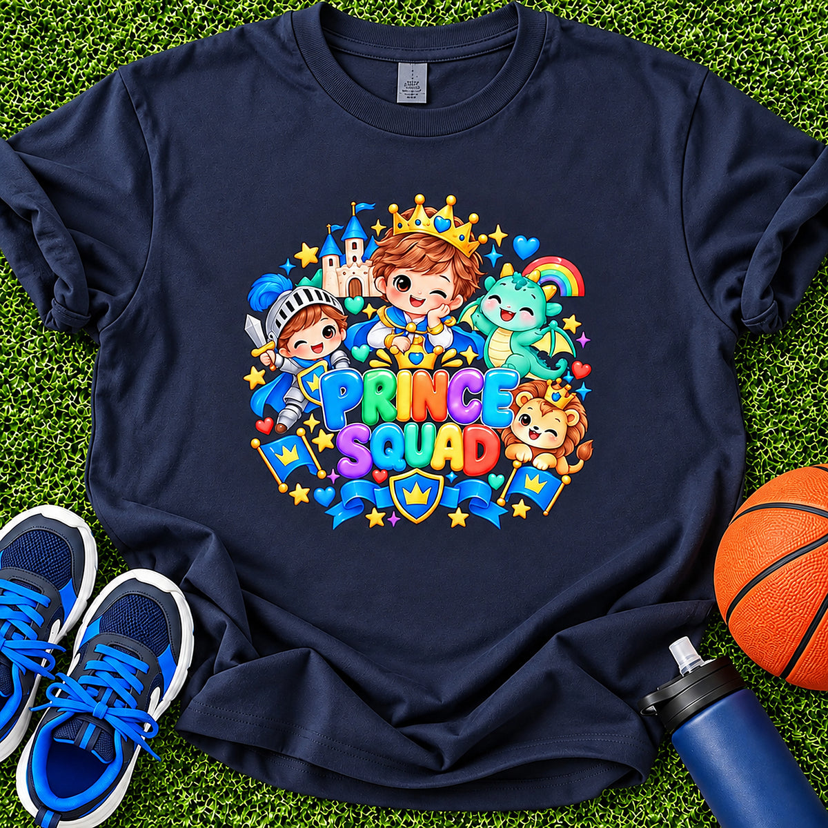 Prince Squad Boys T-Shirt (Dark) - Navy