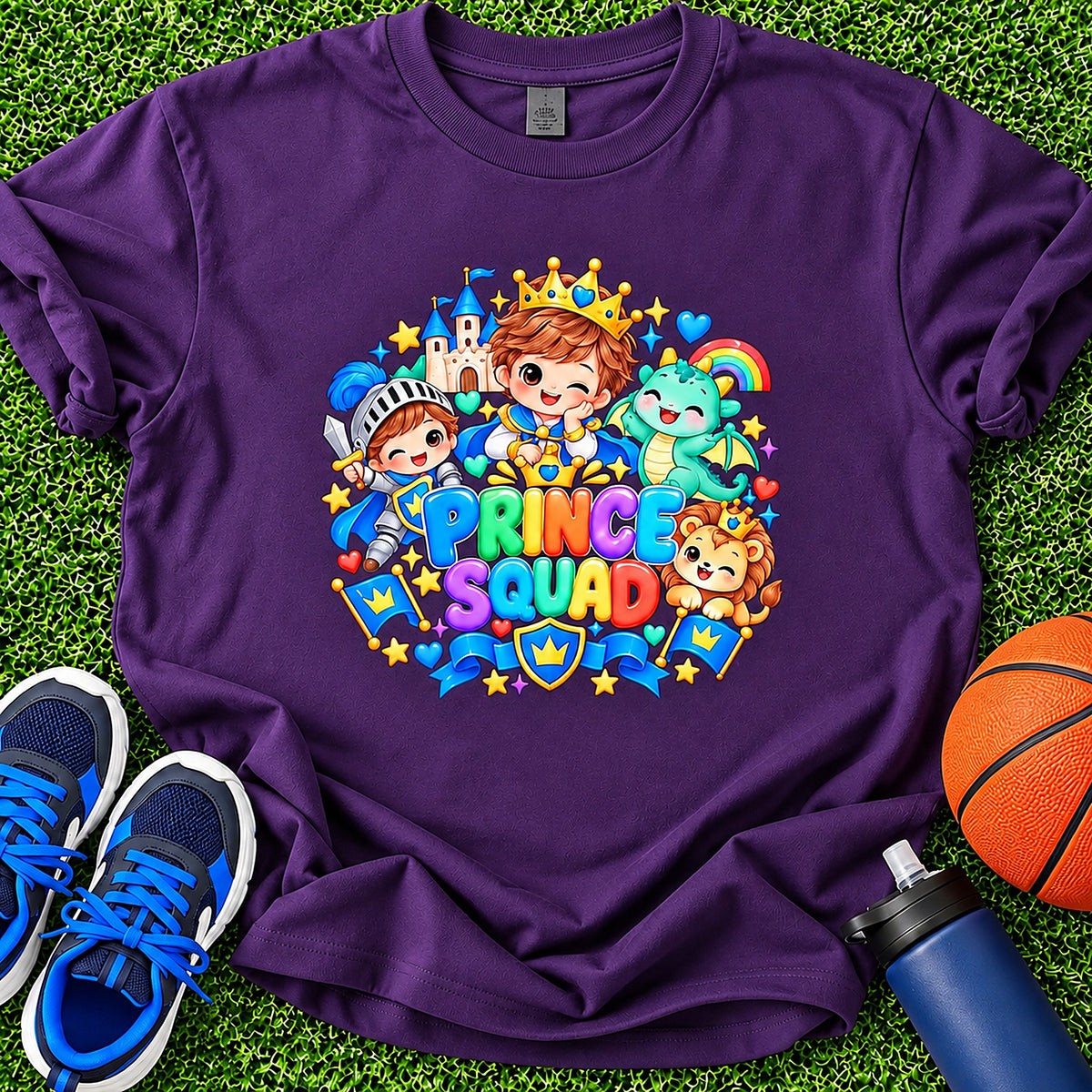 Prince Squad Boys T-Shirt (Dark) - Purple