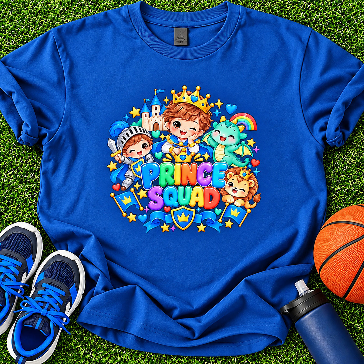 Prince Squad Boys T-Shirt (Dark) - Royal