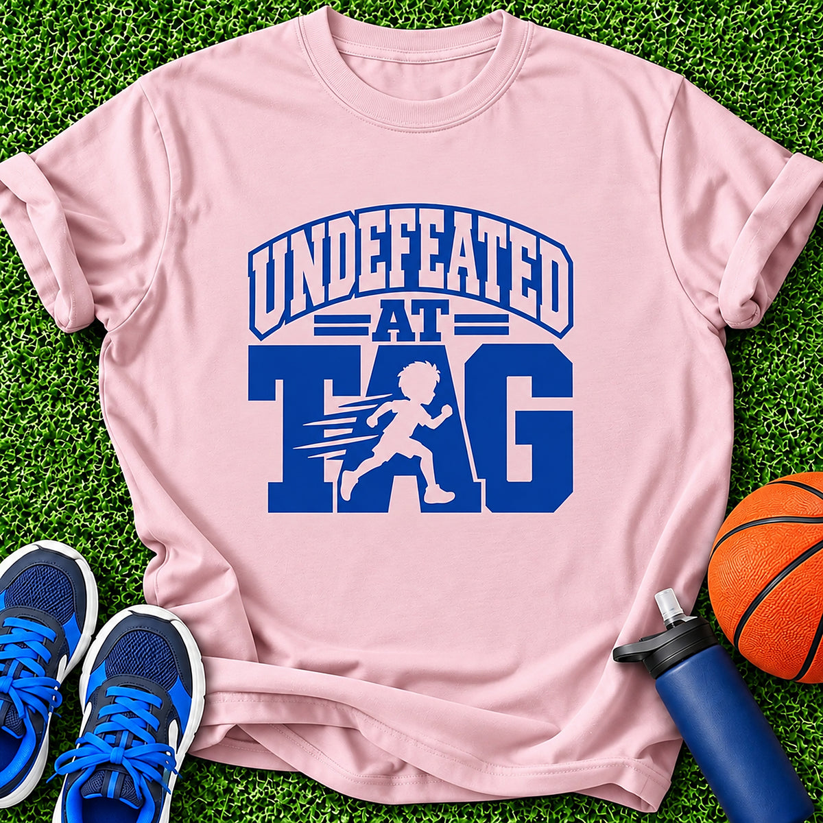 Undefeated At Tag Boys T-Shirt - Light Pink