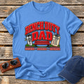 Bench Duty Dad T-Shirt - Cheering, Snacking, Repeating - Carolina Blue