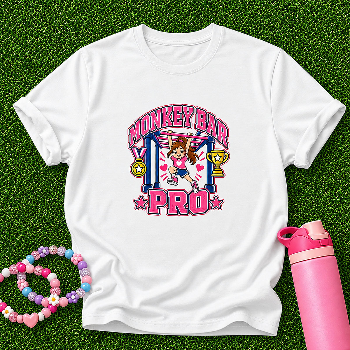 Monkey Bar Pro Girl T Shirt - White