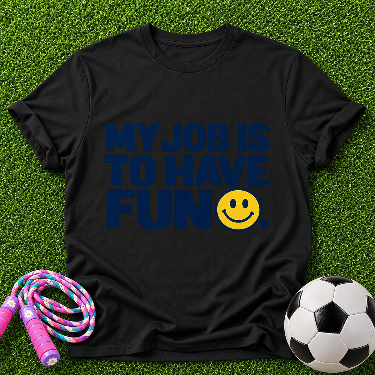 My Job is to Have Fun Kids T-Shirt - Black