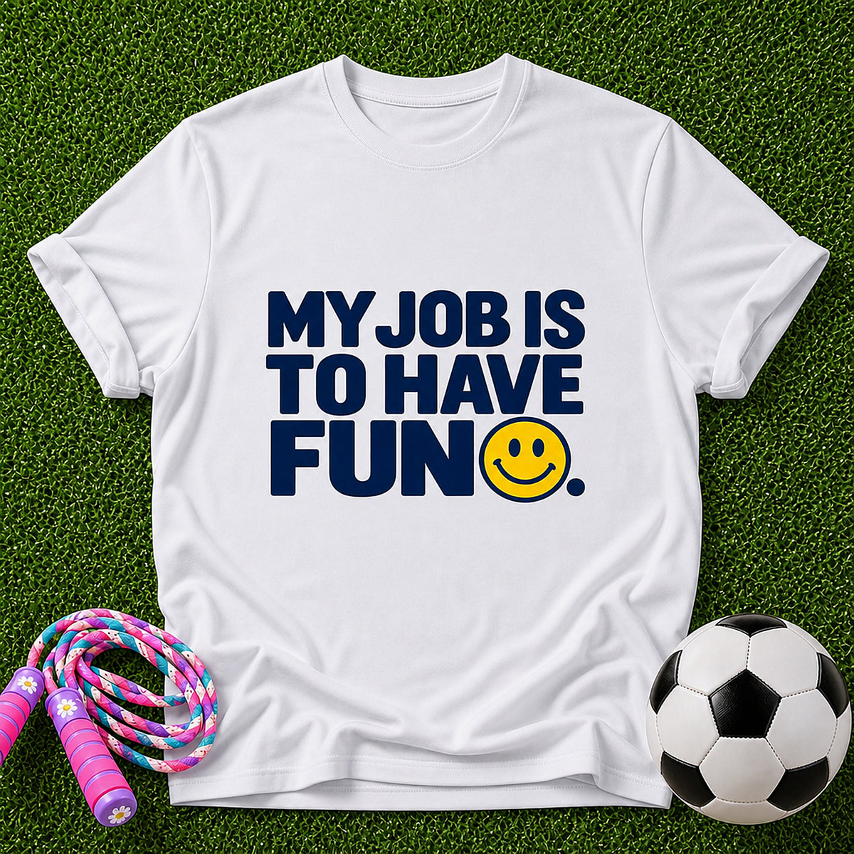 My Job is to Have Fun Kids T-Shirt - White