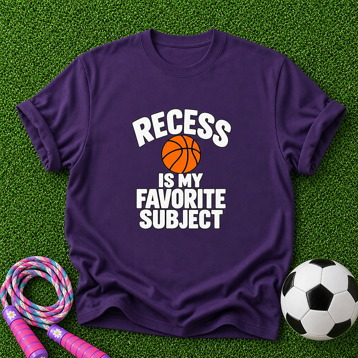 Recess Is My Favourite Subjeect Kids T-Shirt - Purple