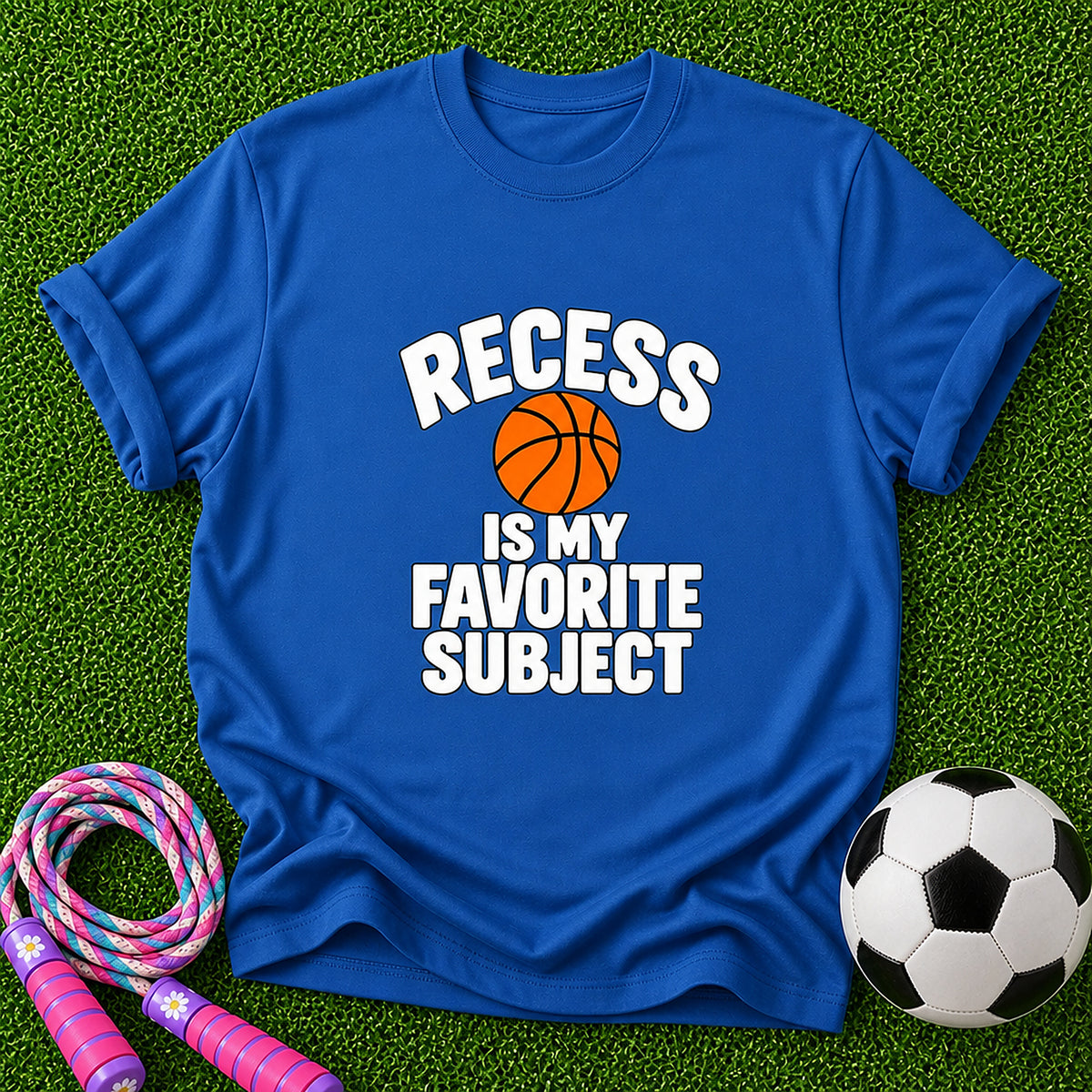 Recess Is My Favourite Subjeect Kids T-Shirt - Royal