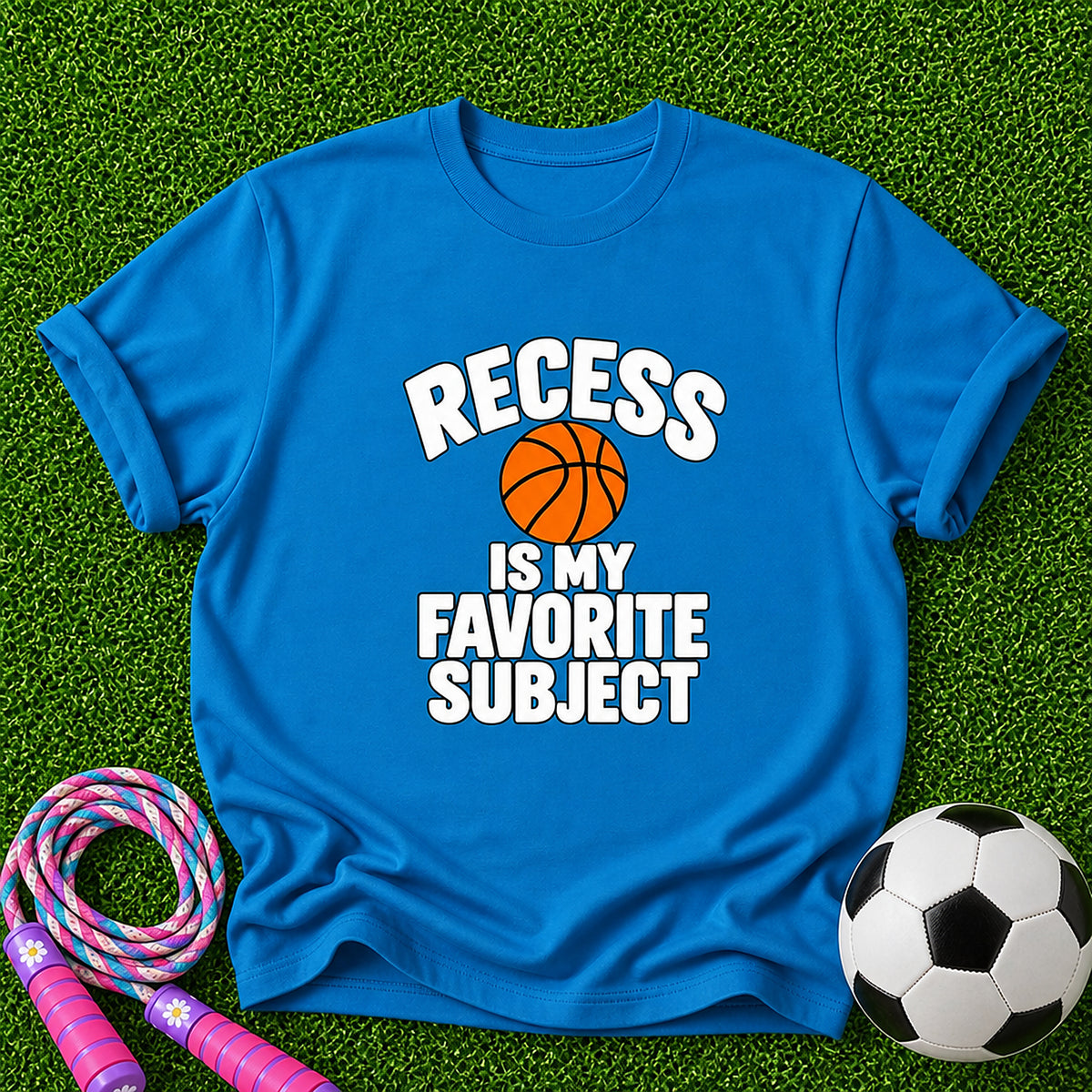 Recess Is My Favourite Subjeect Kids T-Shirt - Sapphire