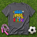 Hall Pass To Recess Kids T-Shirt - Charcoal