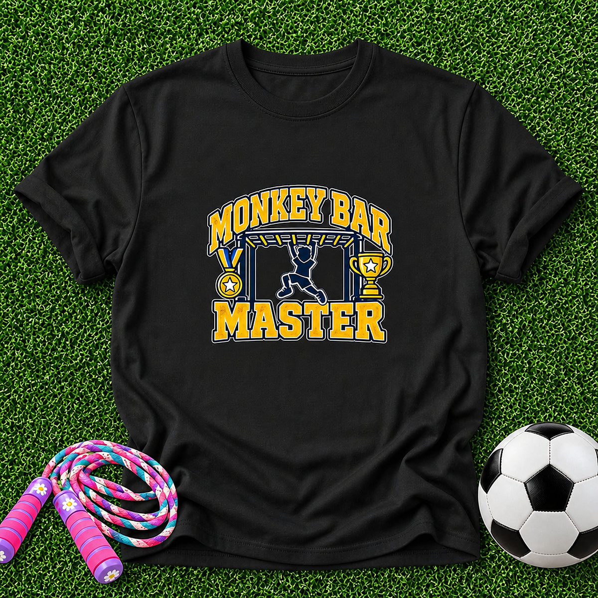 Monkey Bar Master Kids T-Shirt - Black