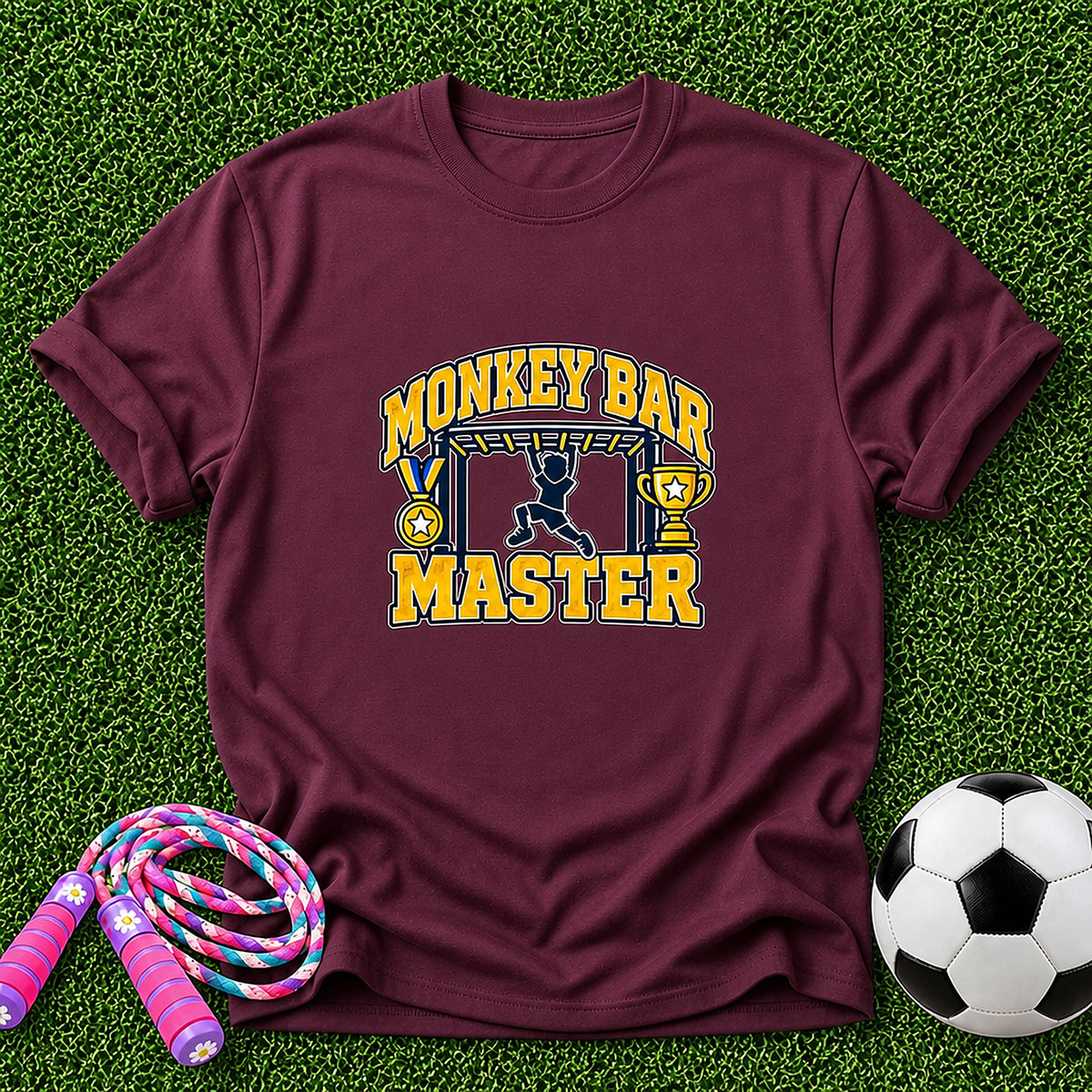 Monkey Bar Master Kids T-Shirt - Maroon