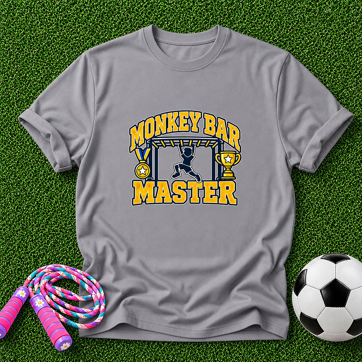 Monkey Bar Master Kids T-Shirt - Sport Grey