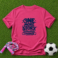 One More Story, I Promise Kids T-Shirt - Heliconia