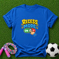 Recess Mode ON Finger Switch Kids T-Shirt - Royal