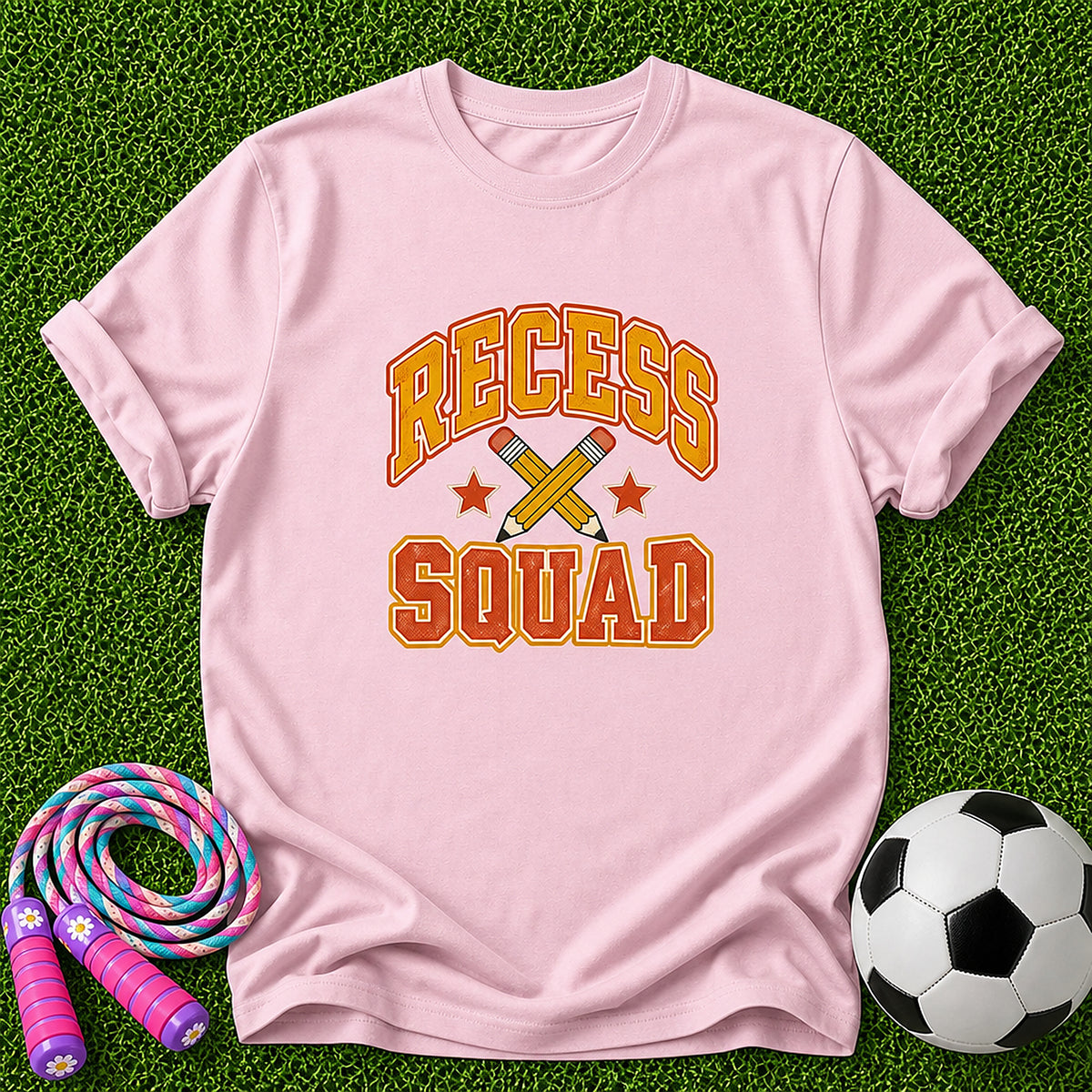 Recess Squad Crossed Pencils Kids T-Shirt - Light Pink