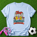 Tiny Hands, Big Hypotheses Kids T-Shirt - Parent-Approved Chaos - Light Blue