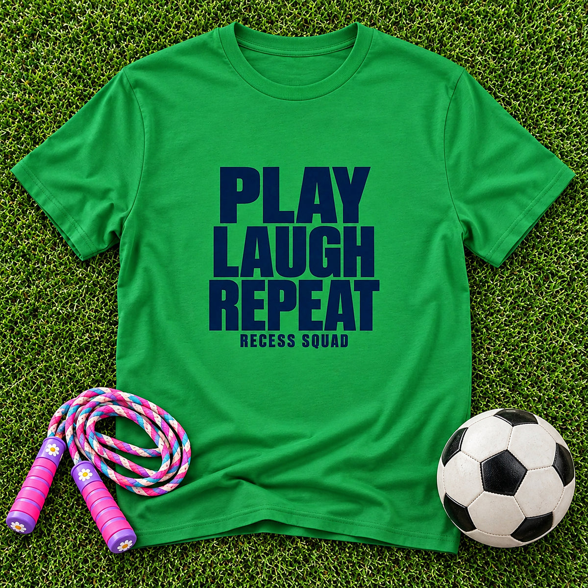 Play-Laugh-Repeat Kids T-Shirt - Irish Green