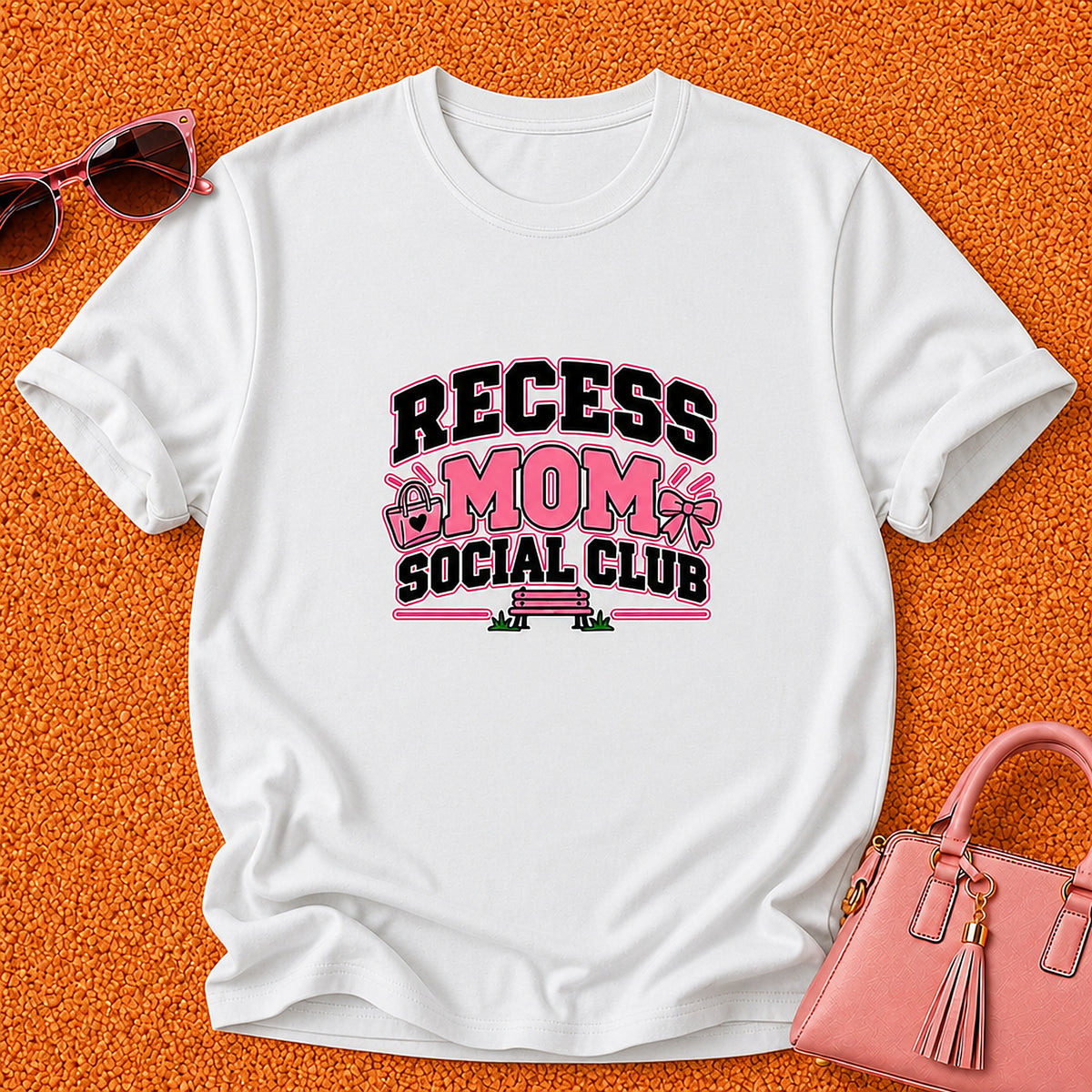 Recess Mom Social Club T-Shirt - White