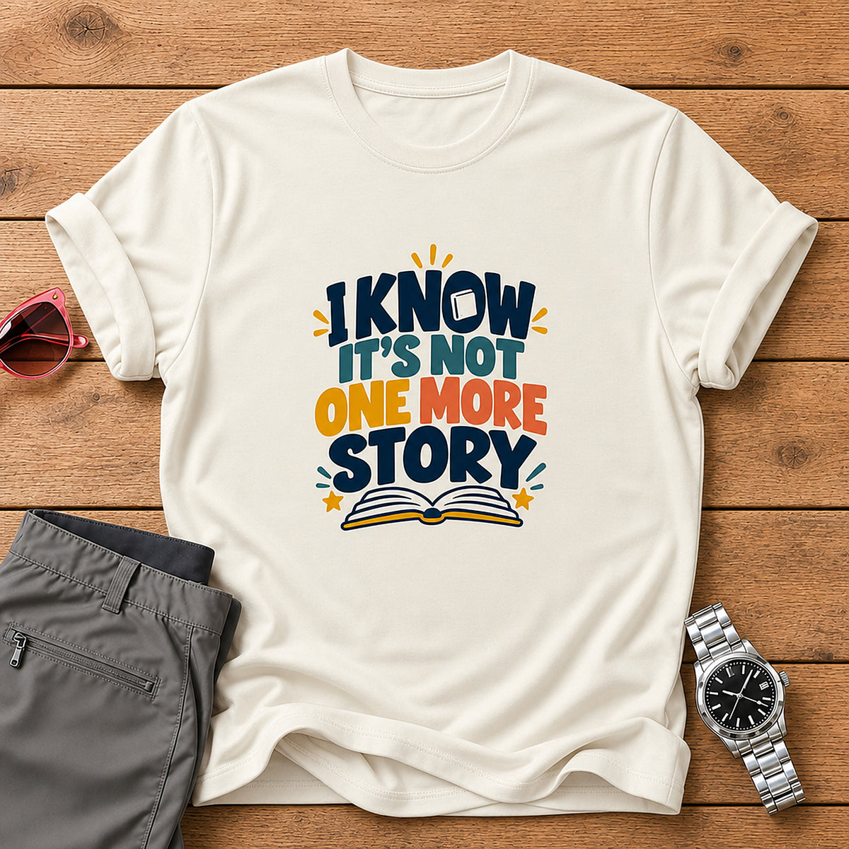 I Know It's Not One More Story T-Shirt - Natural